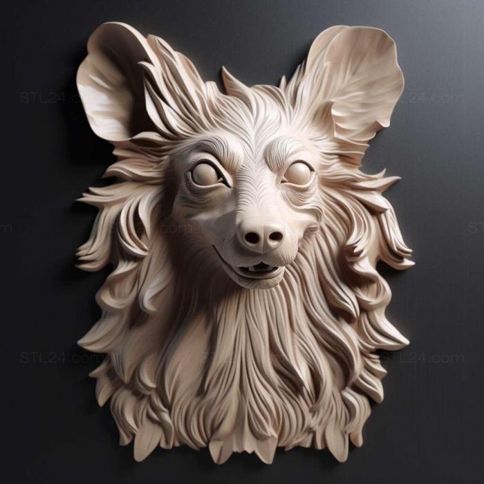 Nature and animals (Chinese Crested dog 3, NATURE_4247) 3D models for cnc