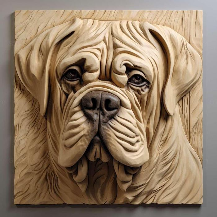 Nature and animals (American Mastiff dog 3, NATURE_4255) 3D models for cnc
