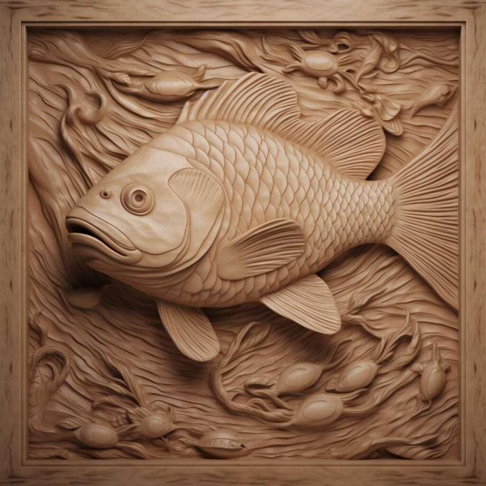 Nature and animals (st American shubunkin fish 1, NATURE_4265) 3D models for cnc