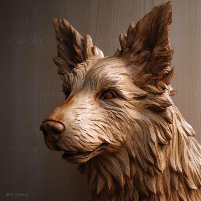 Nature and animals (Shorthair Collie dog 1, NATURE_4277) 3D models for cnc