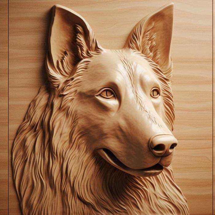 Природа и животные (Короткошерстная собака колли 3, NATURE_4279) 3D модель для ЧПУ станка
