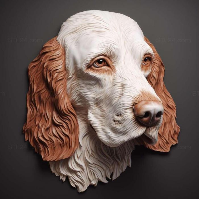 Nature and animals (Irish Red and White Setter dog 2, NATURE_4326) 3D models for cnc
