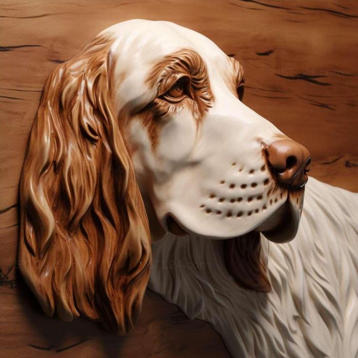 Irish Red and White Setter dog 4