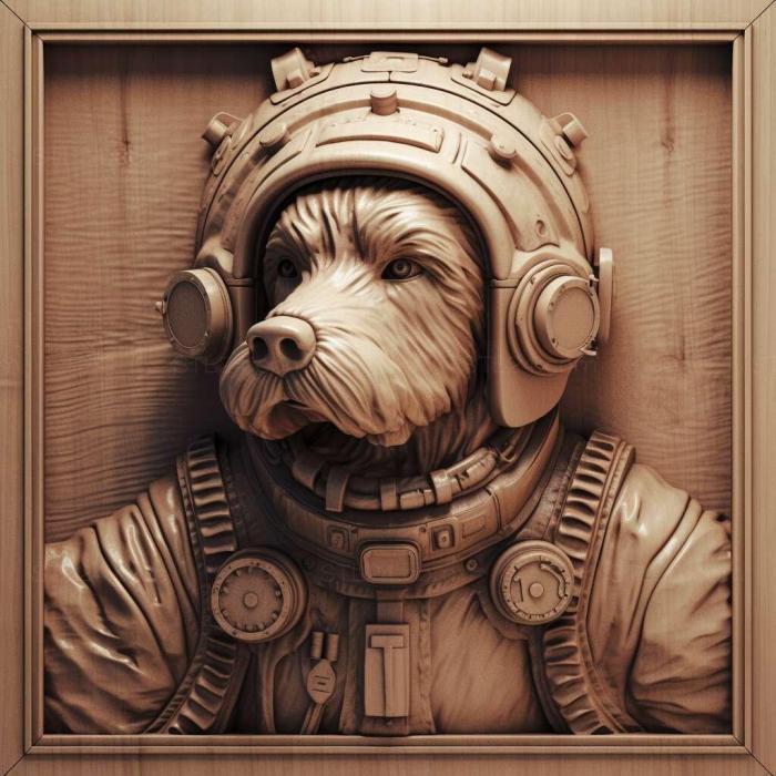 Asterisk cosmonaut dog famous animal 1