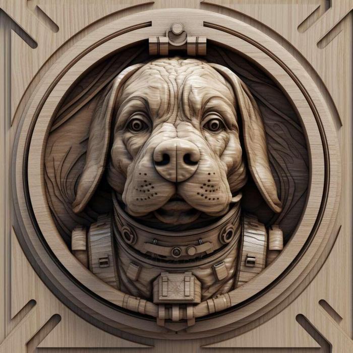Asterisk cosmonaut dog famous animal 2