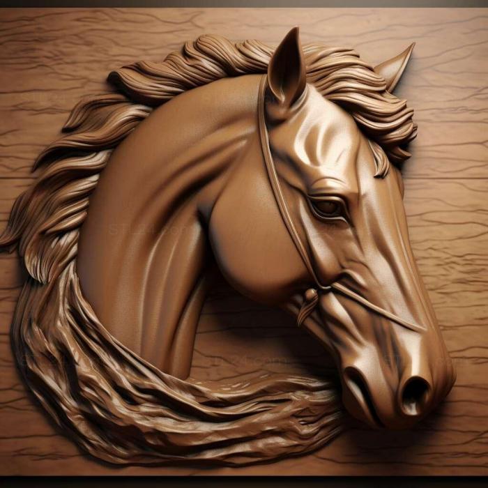 Nature and animals (Aniline horse famous animal 3, NATURE_4339) 3D models for cnc