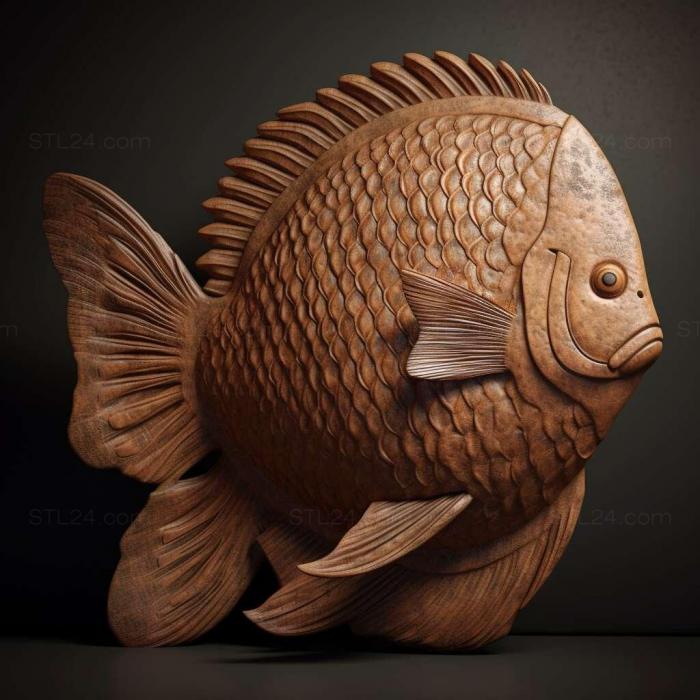 Nature and animals (st A real gourami fish 3, NATURE_4379) 3D models for cnc