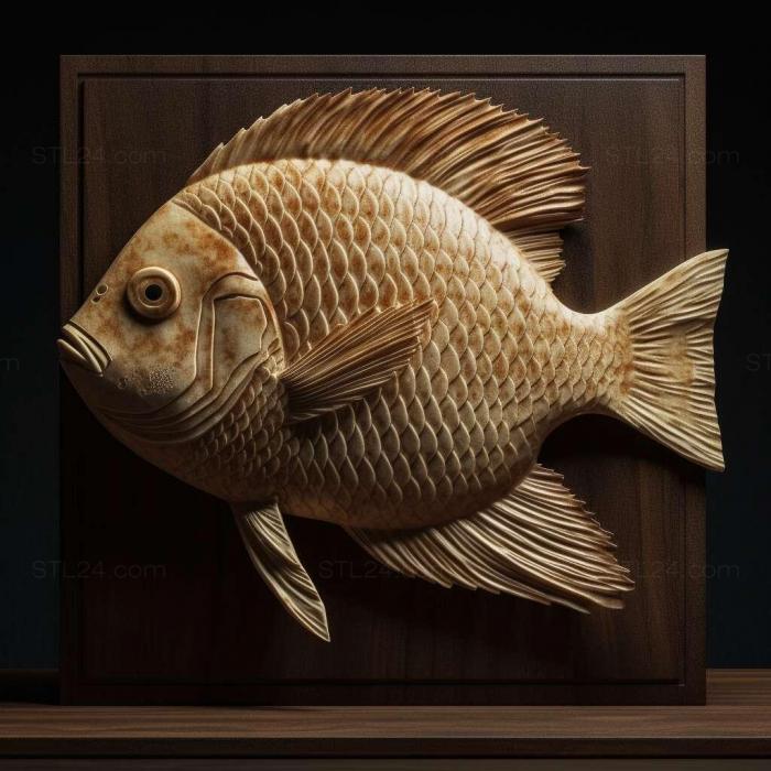 Nature and animals (st A real gourami fish 4, NATURE_4380) 3D models for cnc