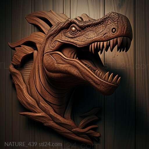 Nature and animals (st Acrocanthosaurus 3, NATURE_439) 3D models for cnc