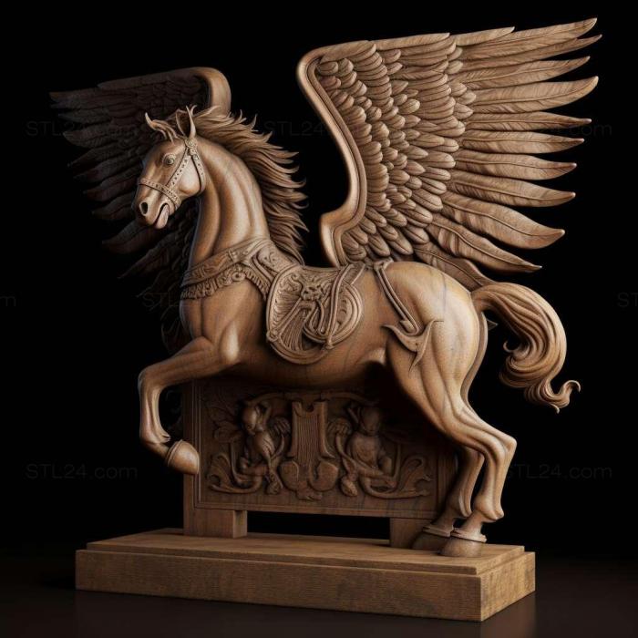 pegasus carved armour on stand 4