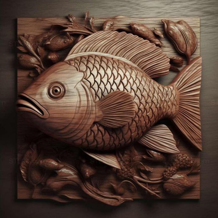 Nature and animals (Afiosemion Shluppa fish 3, NATURE_4403) 3D models for cnc