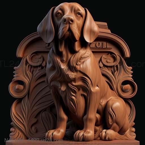 Природа и животные (Собака святого Герцога знаменитое животное 3, NATURE_4499) 3D модель для ЧПУ станка