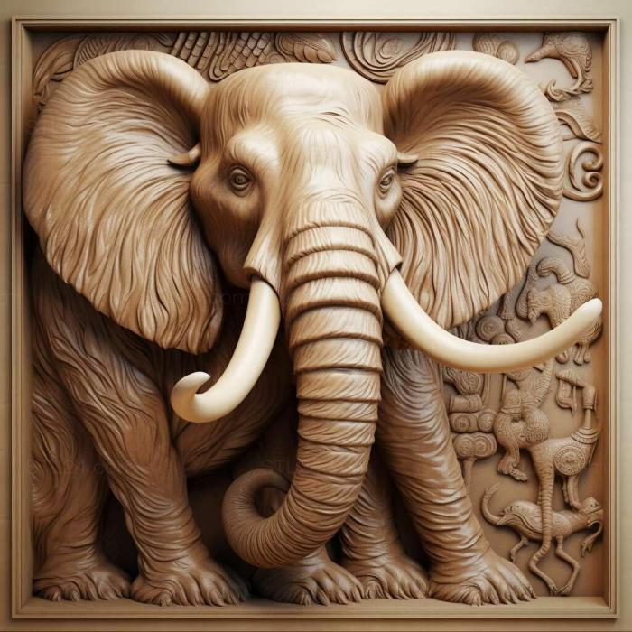Nature and animals (st Mammoth Luba famous animal 1, NATURE_4509) 3D models for cnc