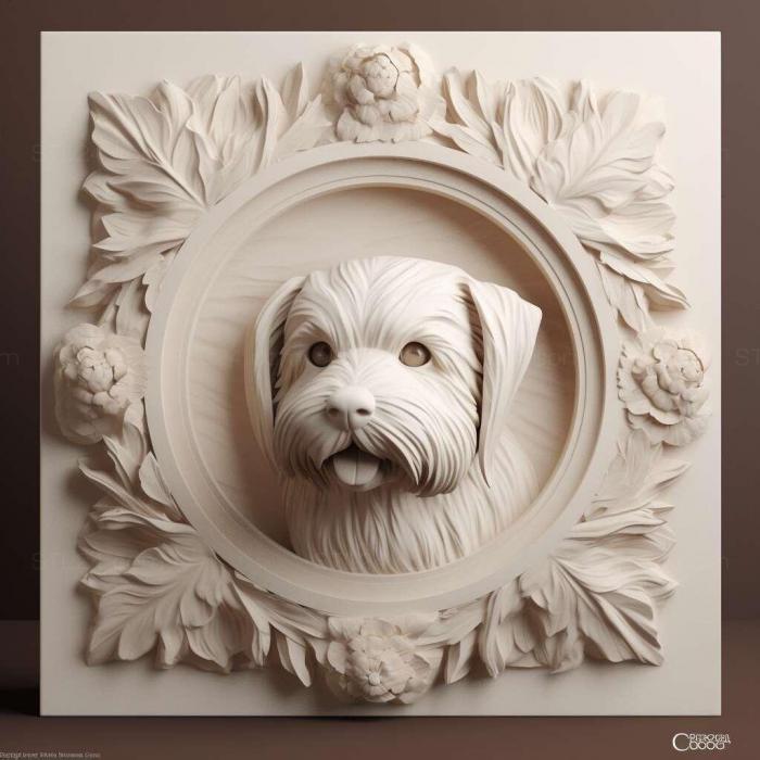 Nature and animals (st Coton de tulear dog 1, NATURE_4529) 3D models for cnc