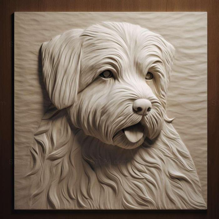 Nature and animals (st Coton de tulear dog 3, NATURE_4531) 3D models for cnc