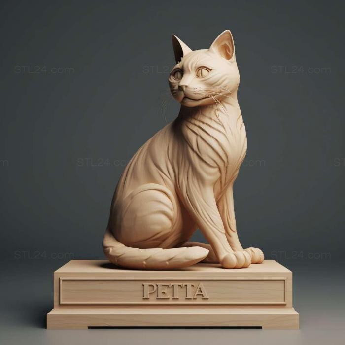 Nature and animals (Peta cat famous animal 1, NATURE_4533) 3D models for cnc