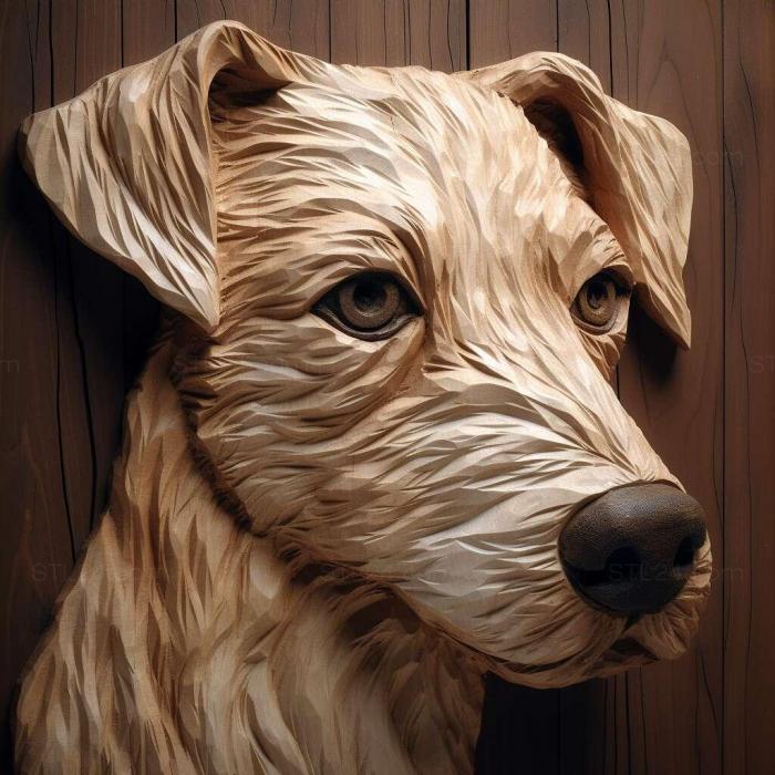 Природа и животные (Собака Джек-Рассел-терьер 4, NATURE_4564) 3D модель для ЧПУ станка