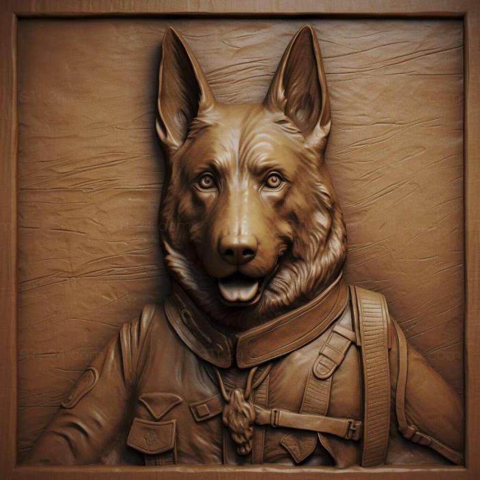 Nature and animals (st Rin Tin Tin famous animal 1, NATURE_4569) 3D models for cnc