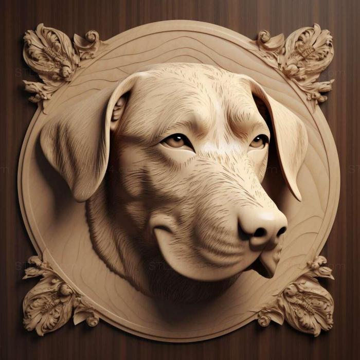 Природа и животные (Тире собака знаменитое животное 4, NATURE_4620) 3D модель для ЧПУ станка