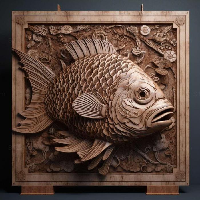 Nature and animals (Brocade pterygoplicht fish 4, NATURE_464) 3D models for cnc