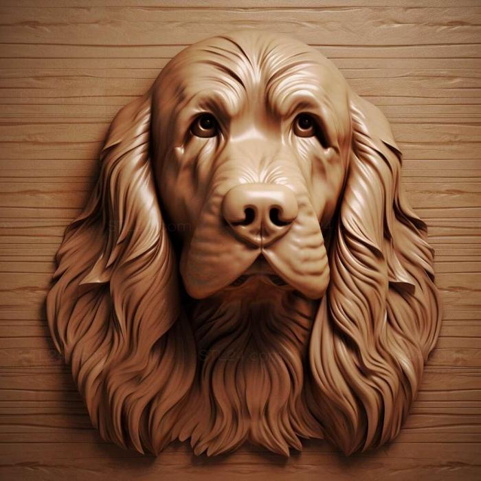 Nature and animals (Sussex Spaniel dog 4, NATURE_4660) 3D models for cnc