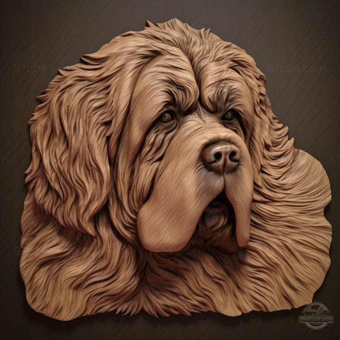 Nature and animals (Newfoundland dog breed dog 3, NATURE_4695) 3D models for cnc