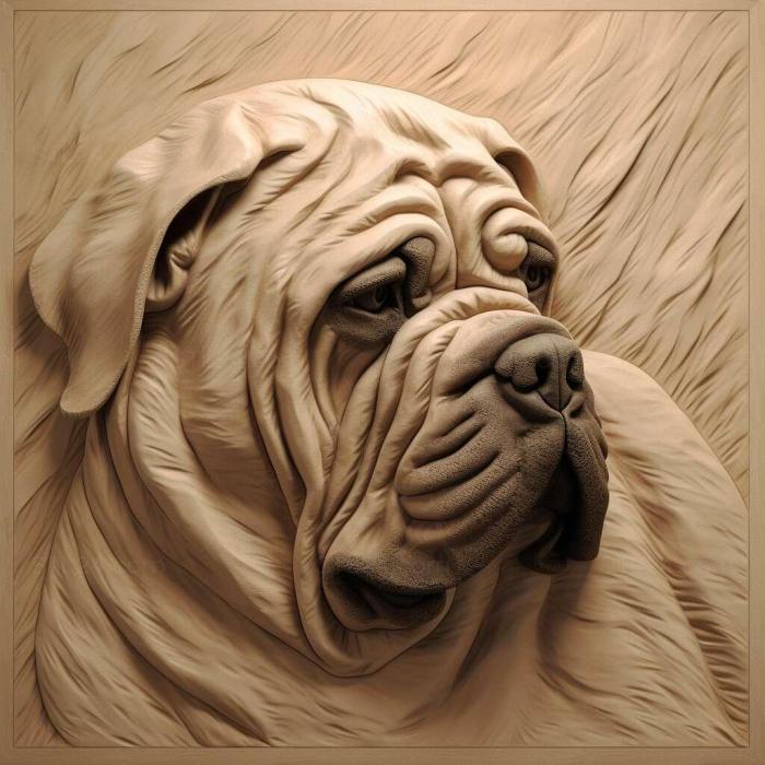 Nature and animals (English Mastiff dog 2, NATURE_4706) 3D models for cnc