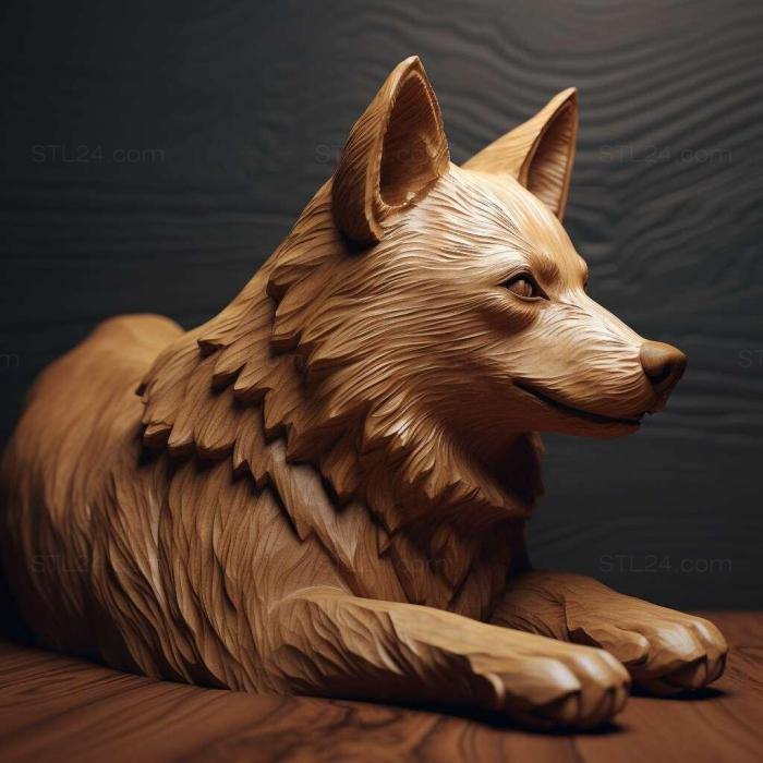 Nature and animals (st Norwegian Lundehund dog 4, NATURE_4716) 3D models for cnc