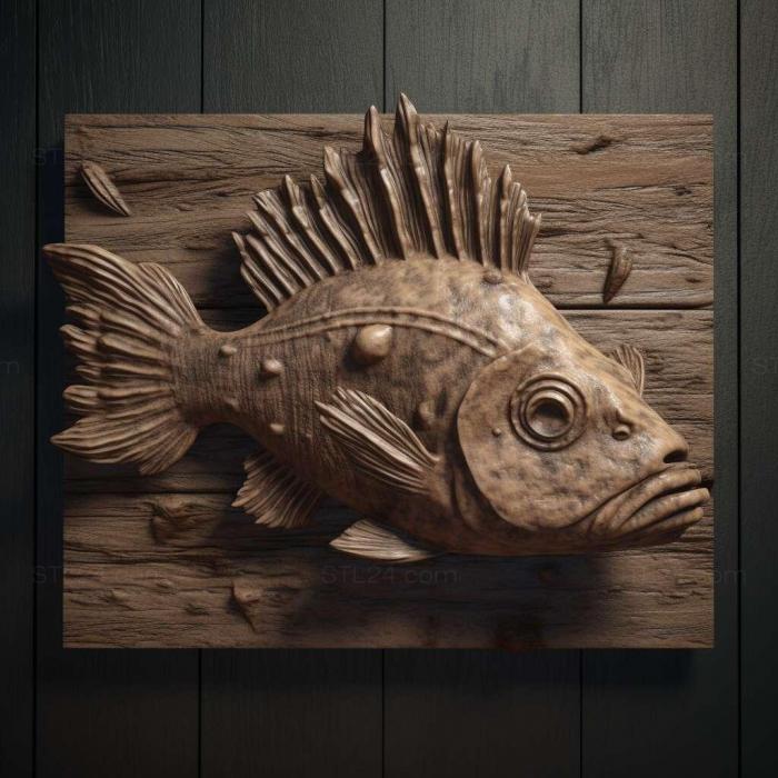 Природа и животные (Рыба Ancistrus claro 4, NATURE_4720) 3D модель для ЧПУ станка