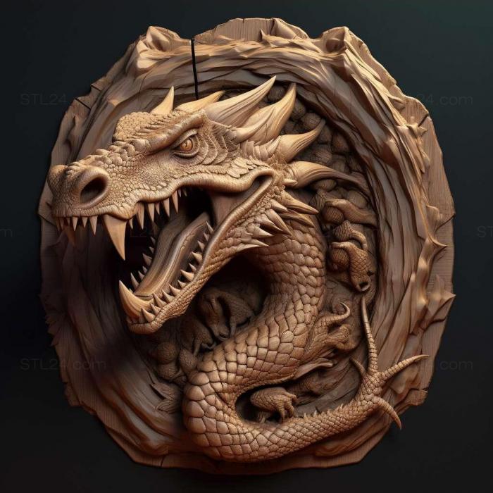 Nature and animals (Fangs for Nothin Fusube Gyms Dragons Fangfrom PokemonRE 4, NATURE_4728) 3D models for cnc