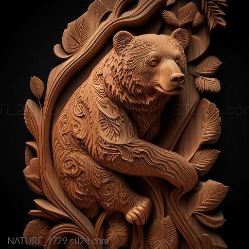 Nature and animals (st Maryam bear famous animal 1, NATURE_4729) 3D models for cnc
