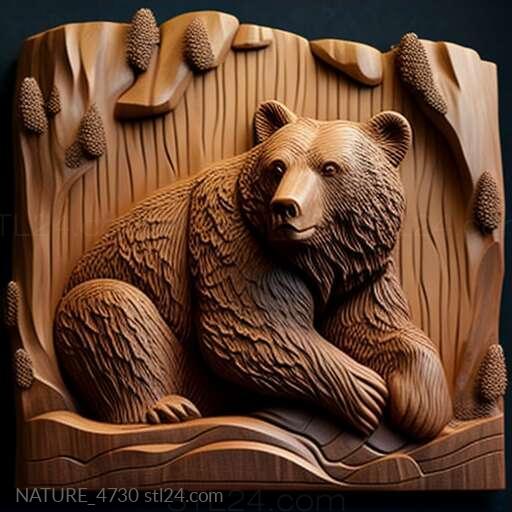 Nature and animals (st Maryam bear famous animal 2, NATURE_4730) 3D models for cnc