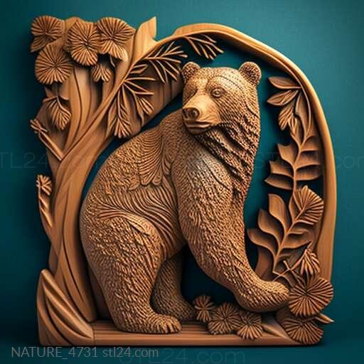 Nature and animals (st Maryam bear famous animal 3, NATURE_4731) 3D models for cnc