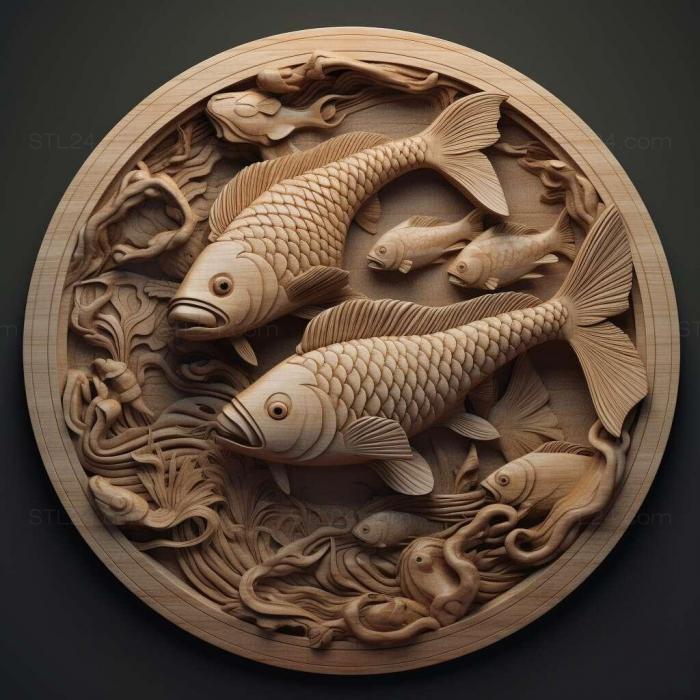 Nature and animals (st Nanjing fish fish 3, NATURE_4747) 3D models for cnc