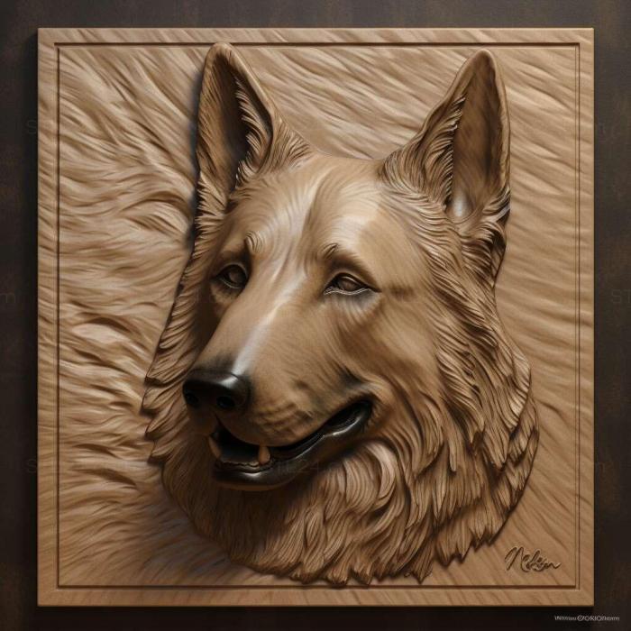 Nature and animals (st Polish Lowland Shepherd dog 2, NATURE_4762) 3D models for cnc