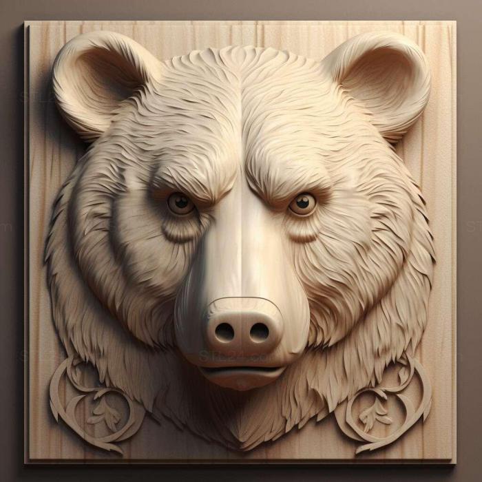 Nature and animals (st Knut bear famous animal 4, NATURE_4784) 3D models for cnc