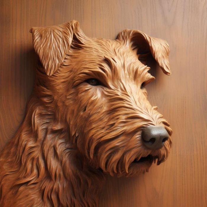 Nature and animals (st Irish Terrier dog 3, NATURE_4791) 3D models for cnc