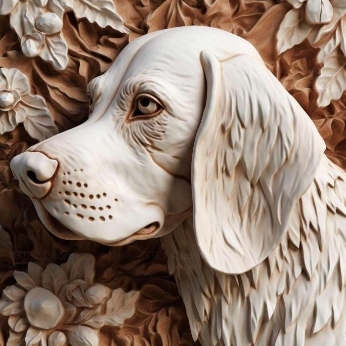 Nature and animals (st Porcelain Hound dog 2, NATURE_4854) 3D models for cnc