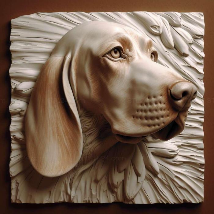 Nature and animals (st Porcelain Hound dog 3, NATURE_4855) 3D models for cnc