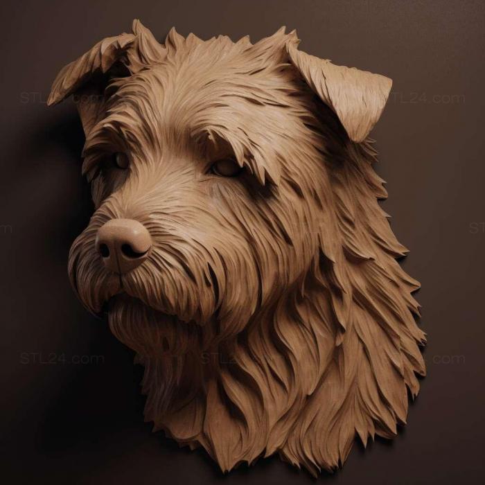 Природа и животные (Собака норфолк- терьер 2, NATURE_4858) 3D модель для ЧПУ станка