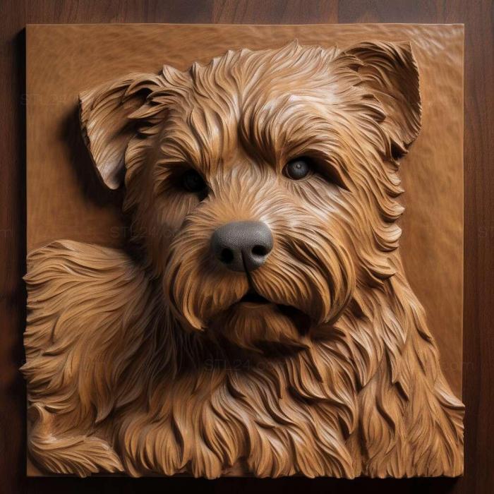 Nature and animals (Norfolk Terrier dog 4, NATURE_4860) 3D models for cnc