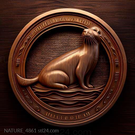 Nature and animals (st Hoover seal famous animal 1, NATURE_4861) 3D models for cnc