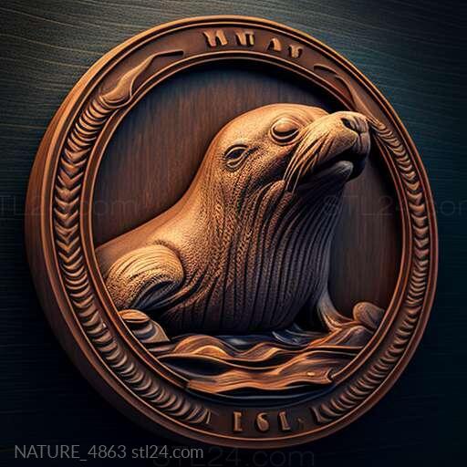 Nature and animals (st Hoover seal famous animal 3, NATURE_4863) 3D models for cnc