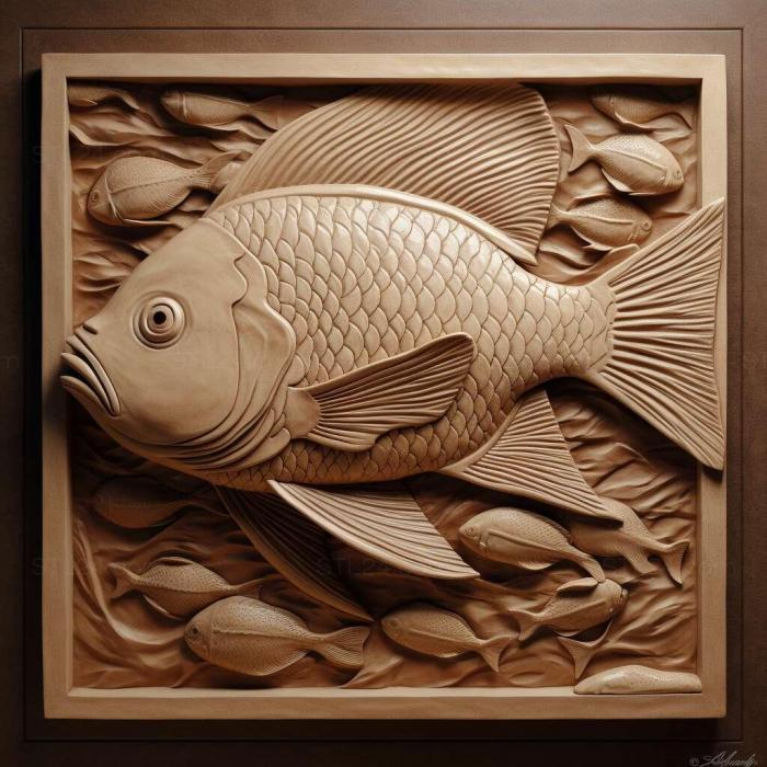 Nature and animals (Schaper s epiplatis fish 3, NATURE_4871) 3D models for cnc