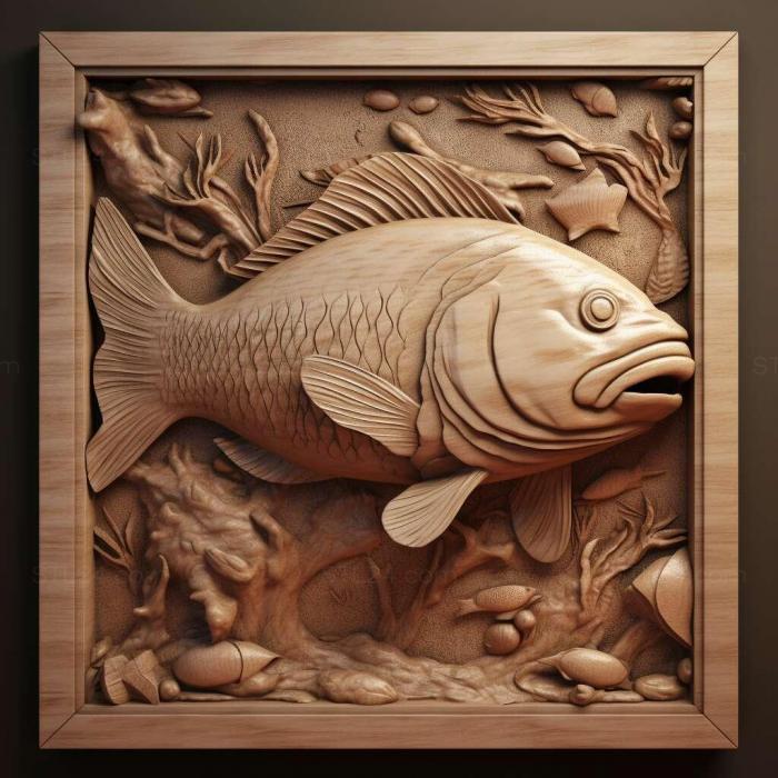 Nature and animals (Schaper s epiplatis fish 4, NATURE_4872) 3D models for cnc