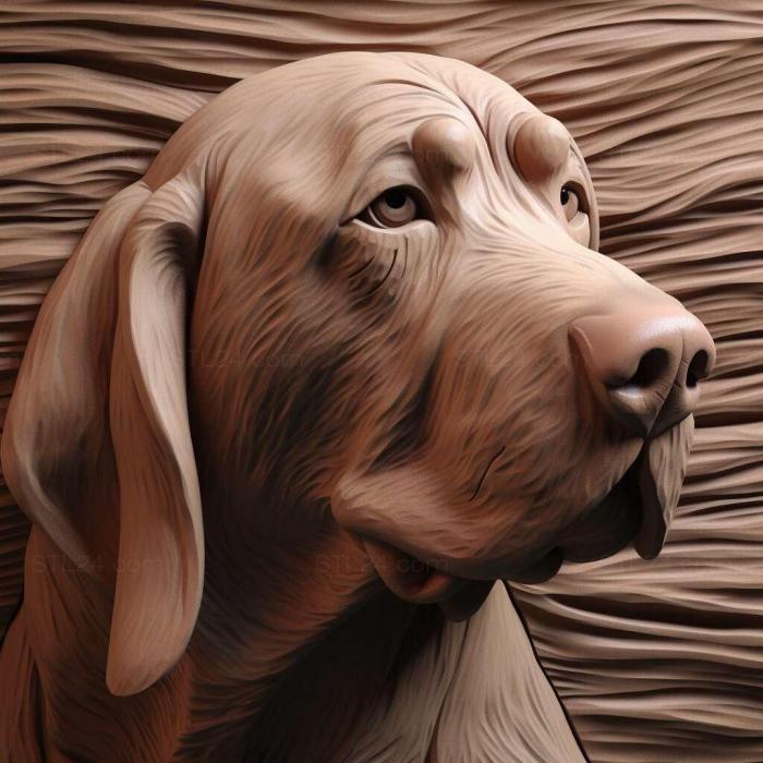 Природа и животные (Св. швейцарская гончая собака 2, NATURE_4882) 3D модель для ЧПУ станка