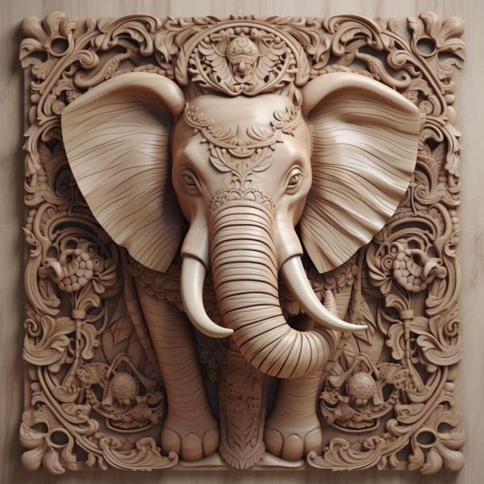Nature and animals (Batyr elephant famous animal 1, NATURE_4905) 3D models for cnc