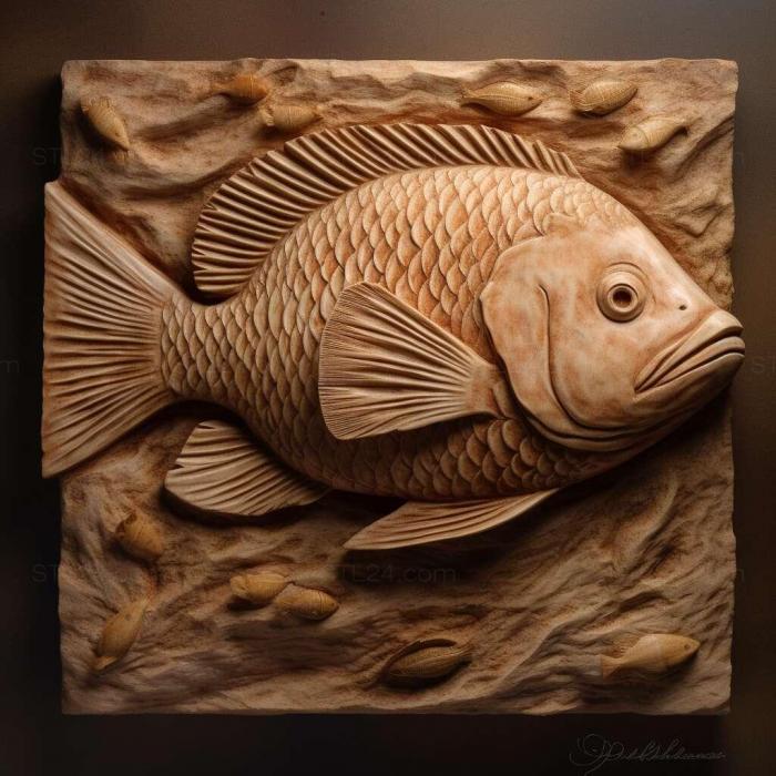 Nature and animals (st Amazonian mollinesia fish 4, NATURE_4916) 3D models for cnc