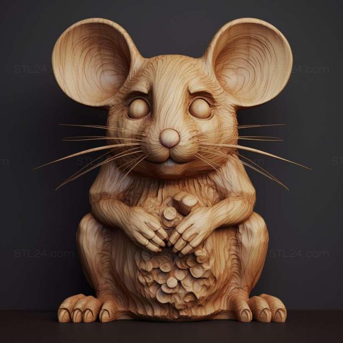 Nature and animals (st Kaguya mouse famous animal 3, NATURE_4923) 3D models for cnc