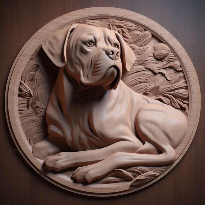 Природа и животные (Собака-покровитель знаменитое животное 3, NATURE_4927) 3D модель для ЧПУ станка